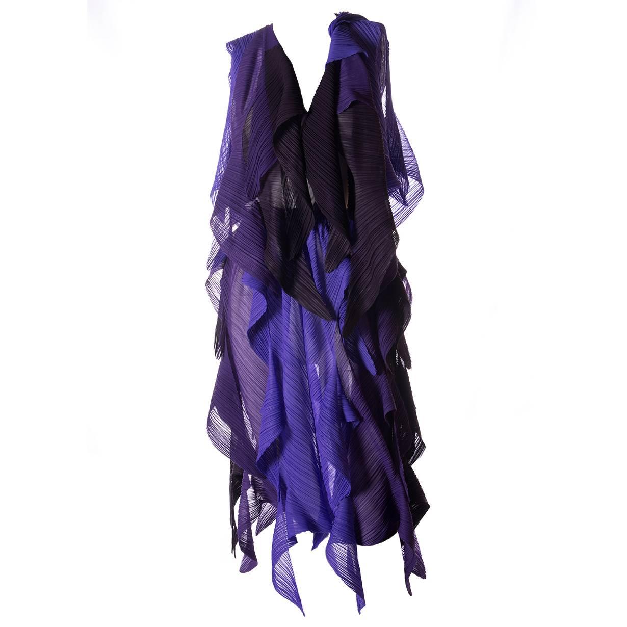 Issey Miyake Pleated Top and Skirt Set 