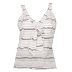 Chanel Black and White Tank Top with Bow Sz 40