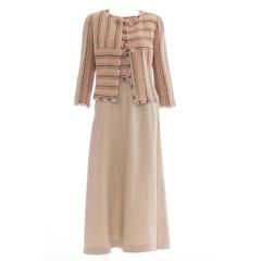 Chanel Three Piece Linen Skirt Suit, Resort 2000