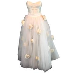 S/S 1992 Dolce & Gabbana Bridal Wedding Gown Bustier Tulle Skirt Shrug Ensemble 1