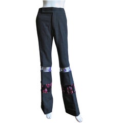 Comme des Garcons AD 2001 Pants With Velvet & Lace Panels 1
