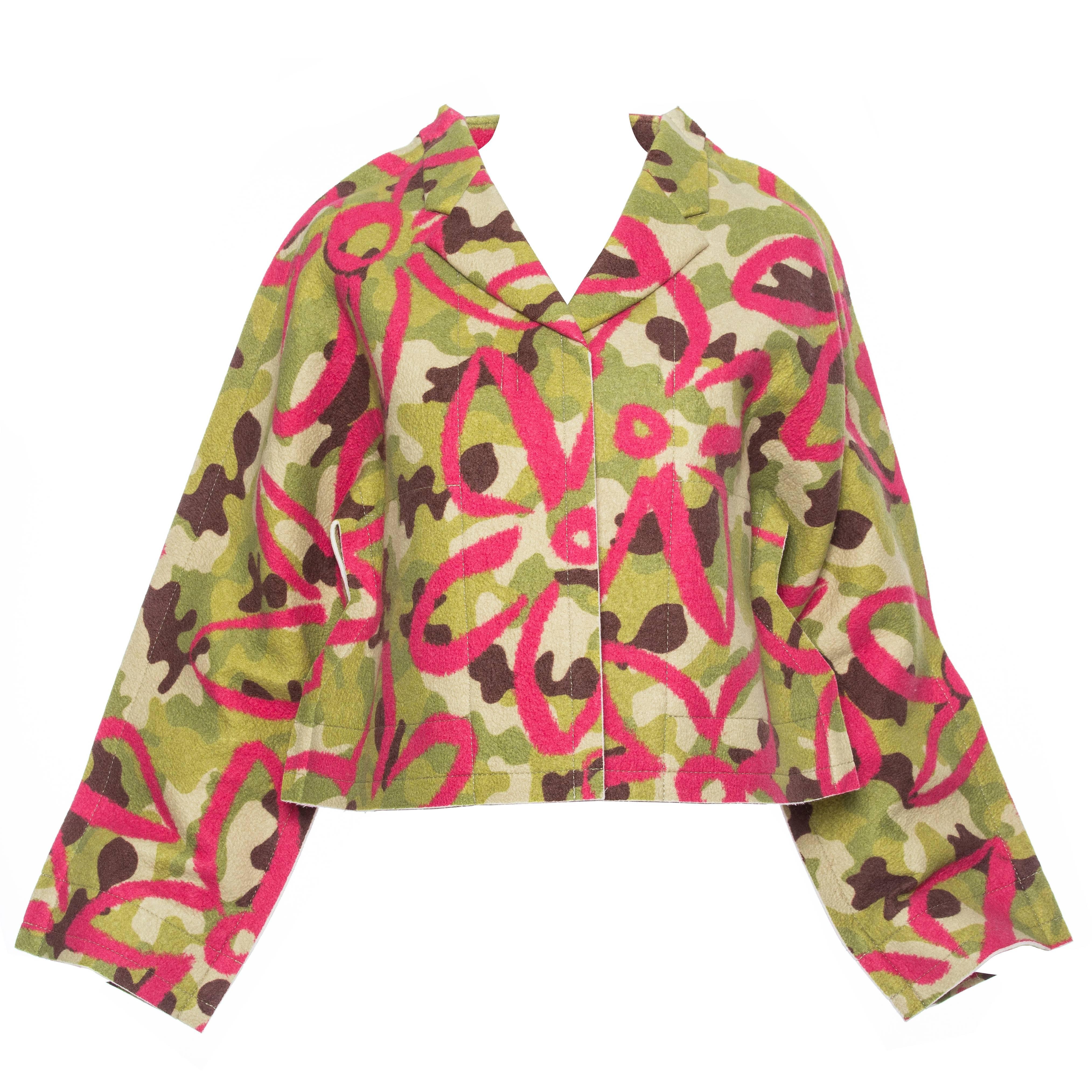 Comme des Garcons Runway 'Flat' or '2D'  Collection Camouflage Jacket, Fall 2012 For Sale