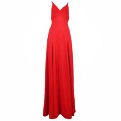 Ossie Clark Classic Red Gown 1970's