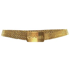 CHANEL Vintage '95 Gold Chain Link Belt sz 80