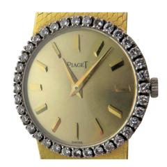 Piaget Ladies Yellow Gold Diamond Bracelet Wristwatch 7
