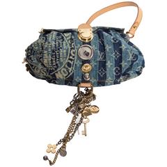 Limited Edition Blue Denim Monogram Pleaty Raye