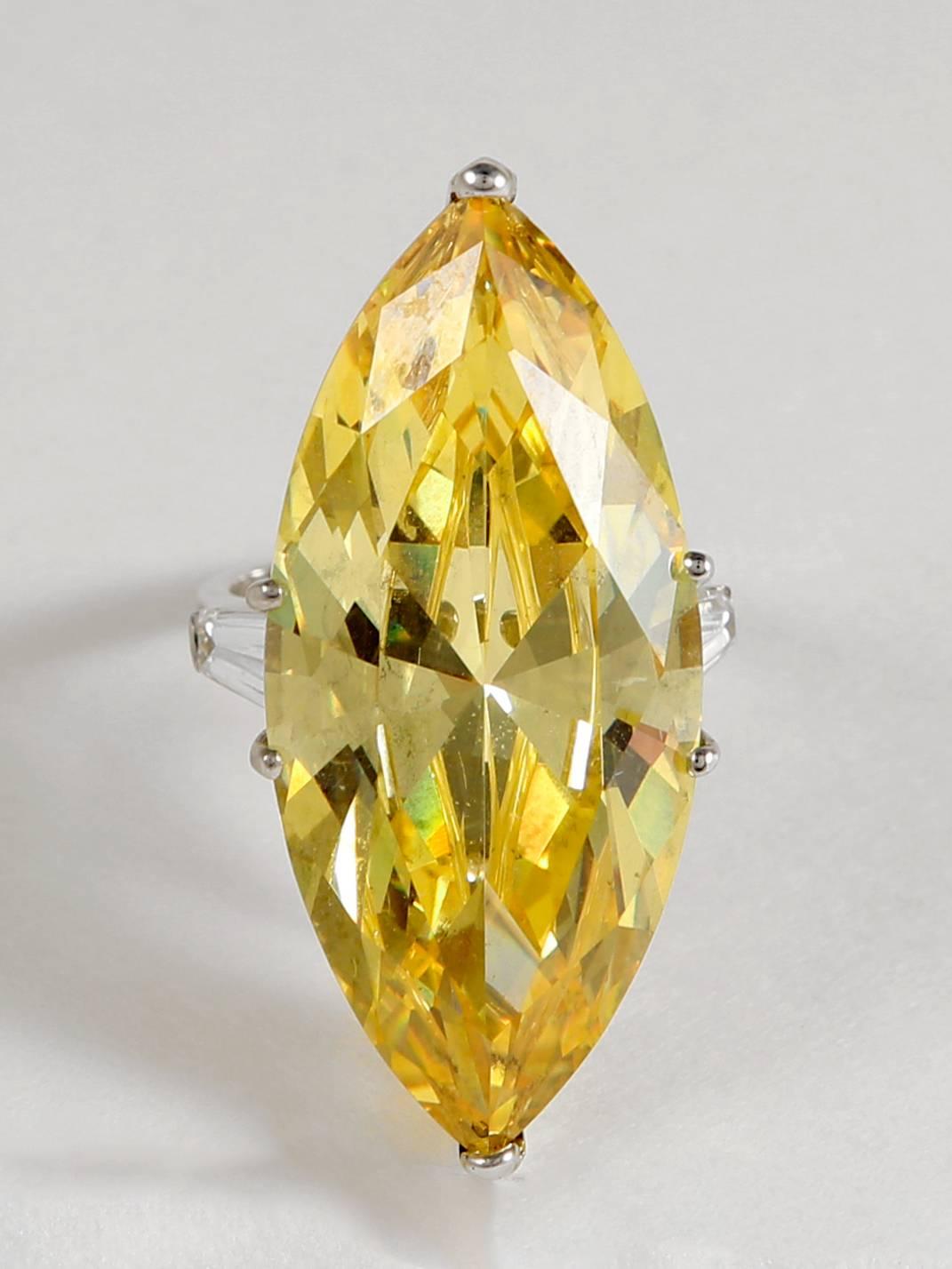 fake yellow diamond ring