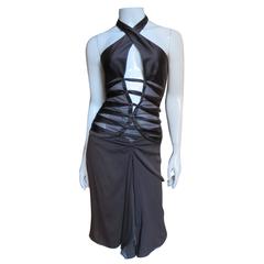 Tom Ford For Gucci Silk Plunging Halter Dress. 11