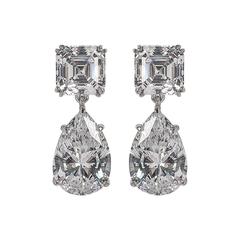 For Day And Night  Faux Diamond Cubic Zirconia Drop Earrings