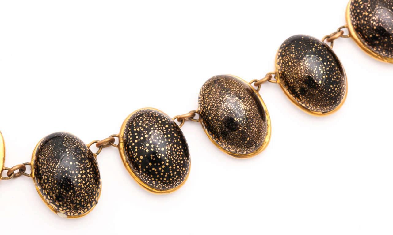 Collier noir « cristal » vintage Denise Gatard 1