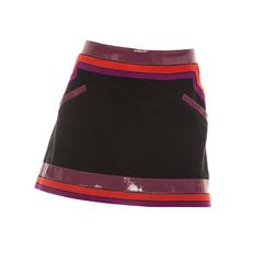 Gucci Black Suede Skirt With Patent Leather Trim Spring 2007 9