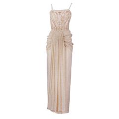 Givenchy Haute Couture Silk Evening Gown w/Beading & Embroidery n°66242 12