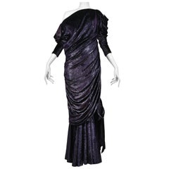 Yves Saint Laurent Couture Metallic Velvet Gown