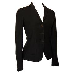 Bottega Veneta Black Wool Jacket Blazer Size 42 Italy