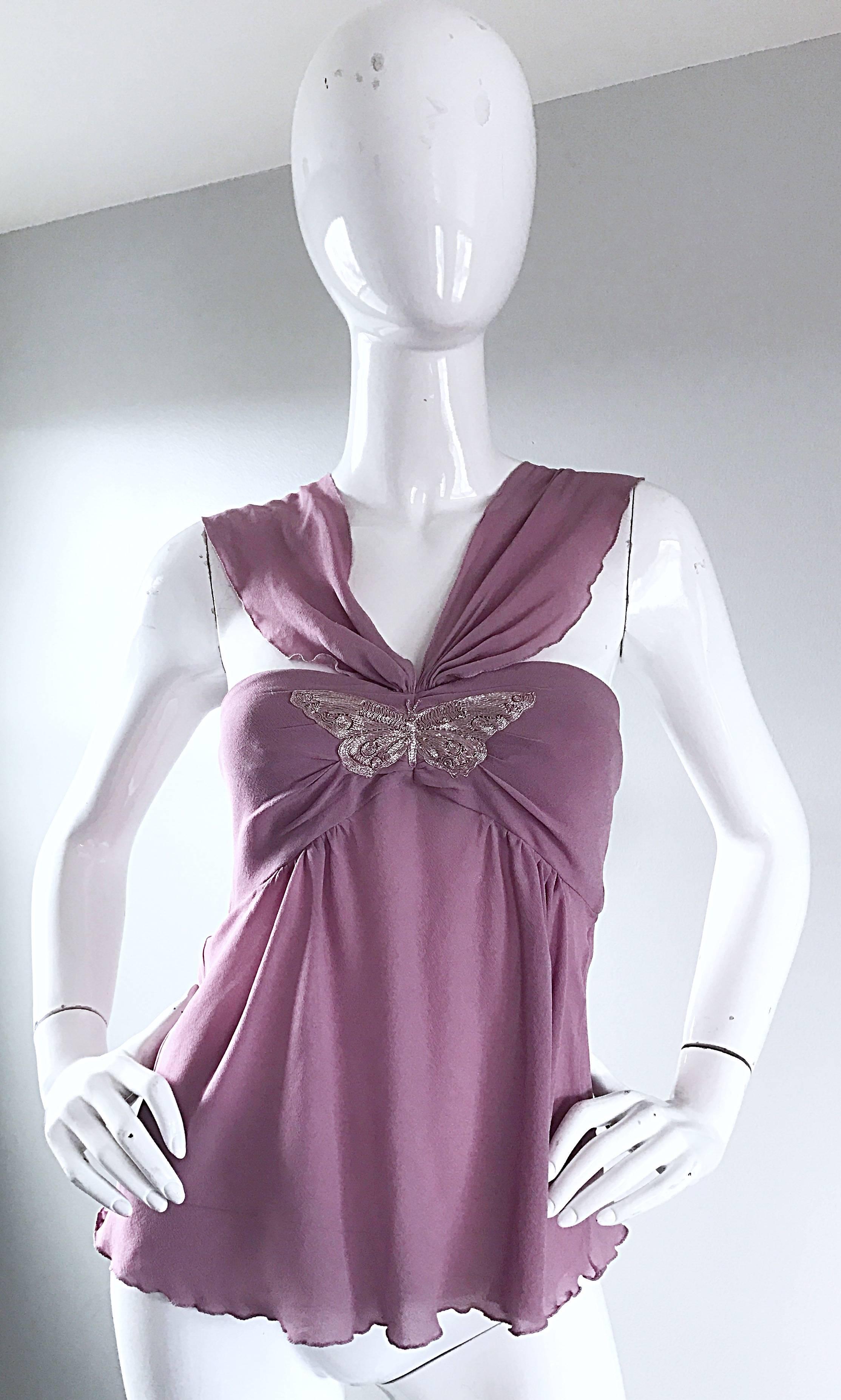 lavender silk shirt
