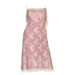 Romantic Dolce & Gabbana Silk & Lace Dress with Laceup Details 10