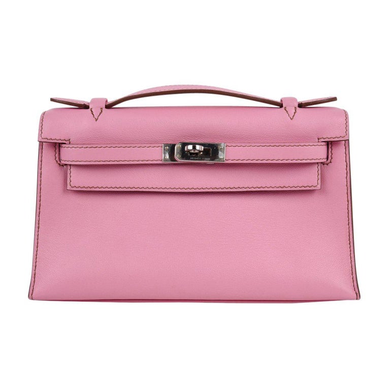 Hermes Kelly Pochette Coveted 5P Pink Holy Grail New at 1stDibs | pink ...