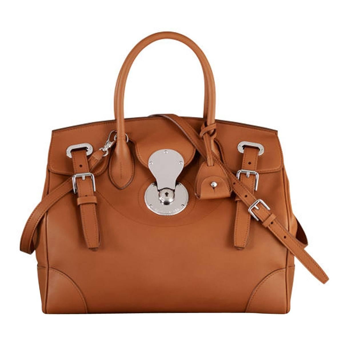 Ralph Lauren Calfskin Ricky 33 Rl Gold  Bag New with tags