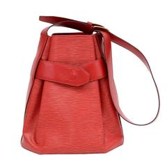 Louis Vuitton Sac Depaule PM Red Epi Leather Shoulder Bag