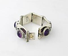 Fred Davis Taxco Armband aus Sterlingsilber und Amethyst