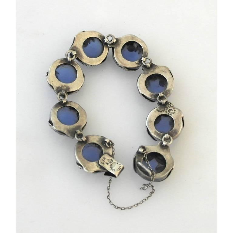 Los Castillo Taxco Sterling Silver Fish Motif Bracelet For Sale 2