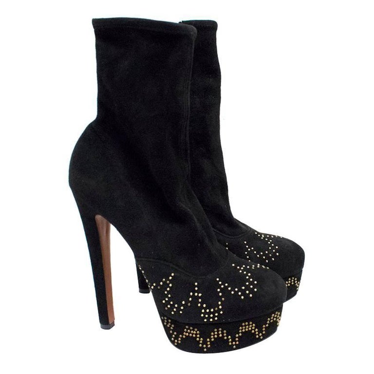 knee high platform sock boots
