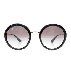 Prada Black Round Tinted Sunglasses