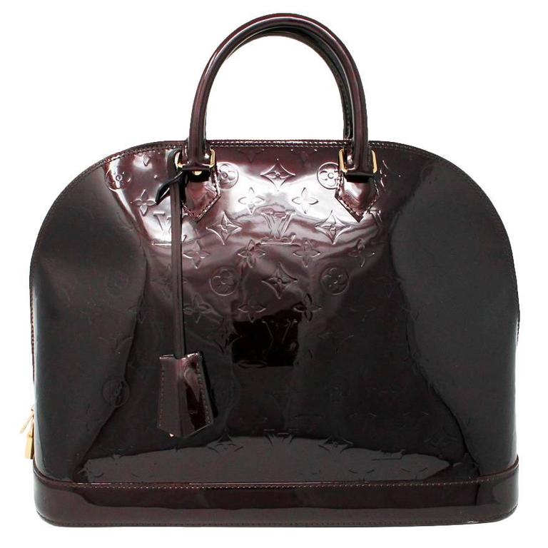 Louis Vuitton Alma Gm Vernis Amarante Handbag With Receipt And Dust Bag Louis Vuitton Alma Gm Vernis Amarante Handbag With Receipt And Dust Bag