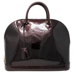 Louis Vuitton Alma GM Vernis Amarante Handbag with Receipt and Dust Bag 2
