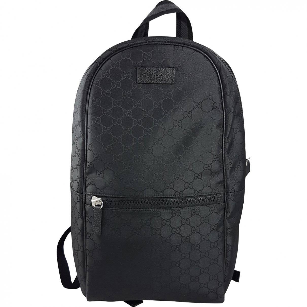 Gucci Black GG Guccissima Backpack Bag For Sale