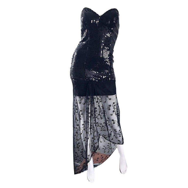 slim fit dress slacks Ralph Rucci Black Sequin Cocktail Dress main image 0