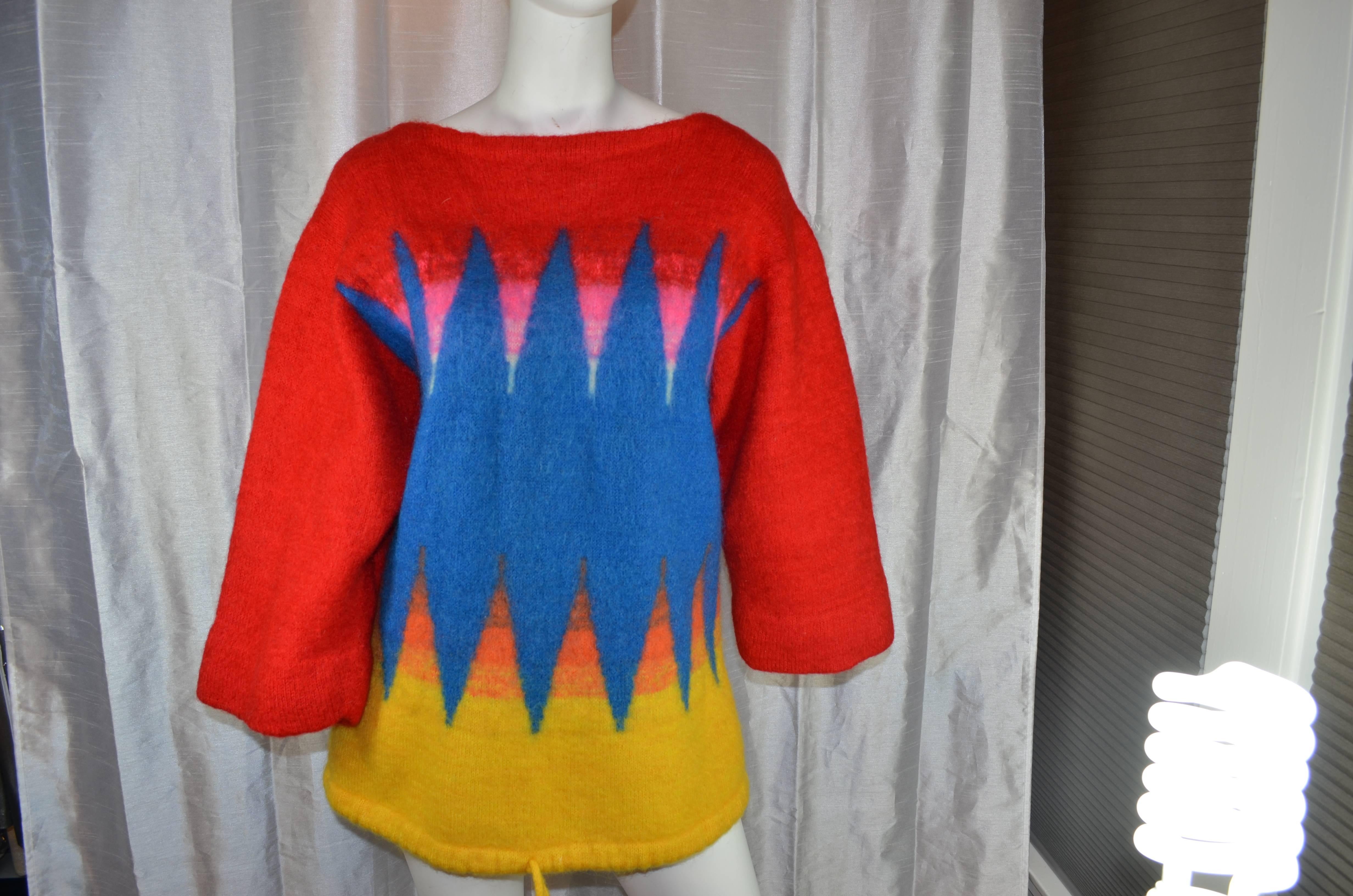 Kansai Yamamoto Boiled Wool Sweater In Excellent Condition In Carmel, CA