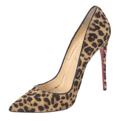 Christian Louboutin Leopard Print Ponyhair Pumps sz 41 w/DB