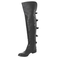 Valentino Black Leather Knee-High Boots sz 40 rt. $1, 695