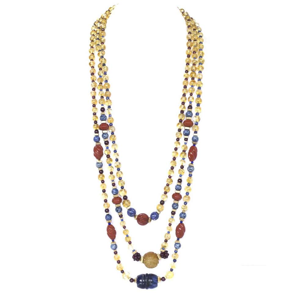 Semi precious multi stone necklace Clearance