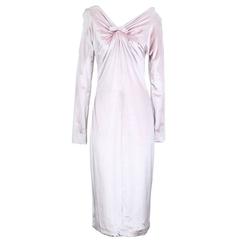 Versace Icy Pink Velvet Dress circa 1990s 11