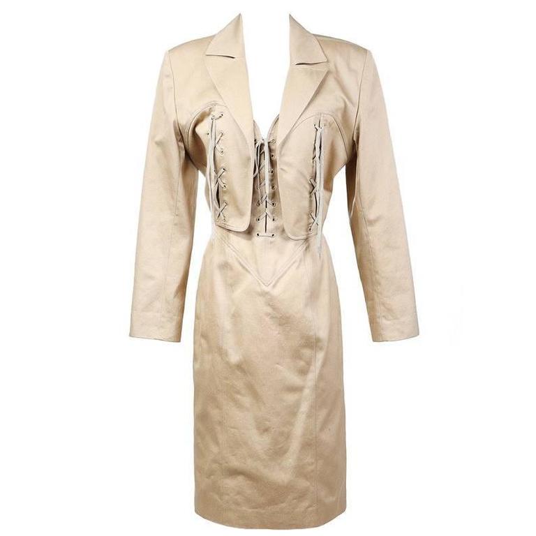 Patrick Kelly Corset Dress With Jacket circa 1980s For Sale at 1stDibs