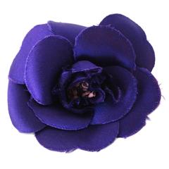 1980s Chanel Camellia Flower Satin Brooch 9