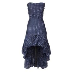 Vintage Lancetti Strapless Polka Dot Dress circa 1980s