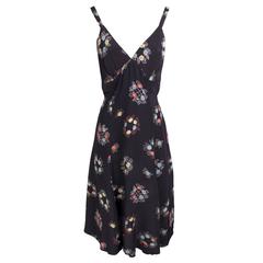 Ossie Clark Silk Chiffon Floral Print Dress circa 1970s 11
