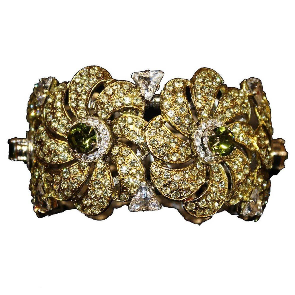 Unique Carlo Zini Milano Floral Bracelet For Sale