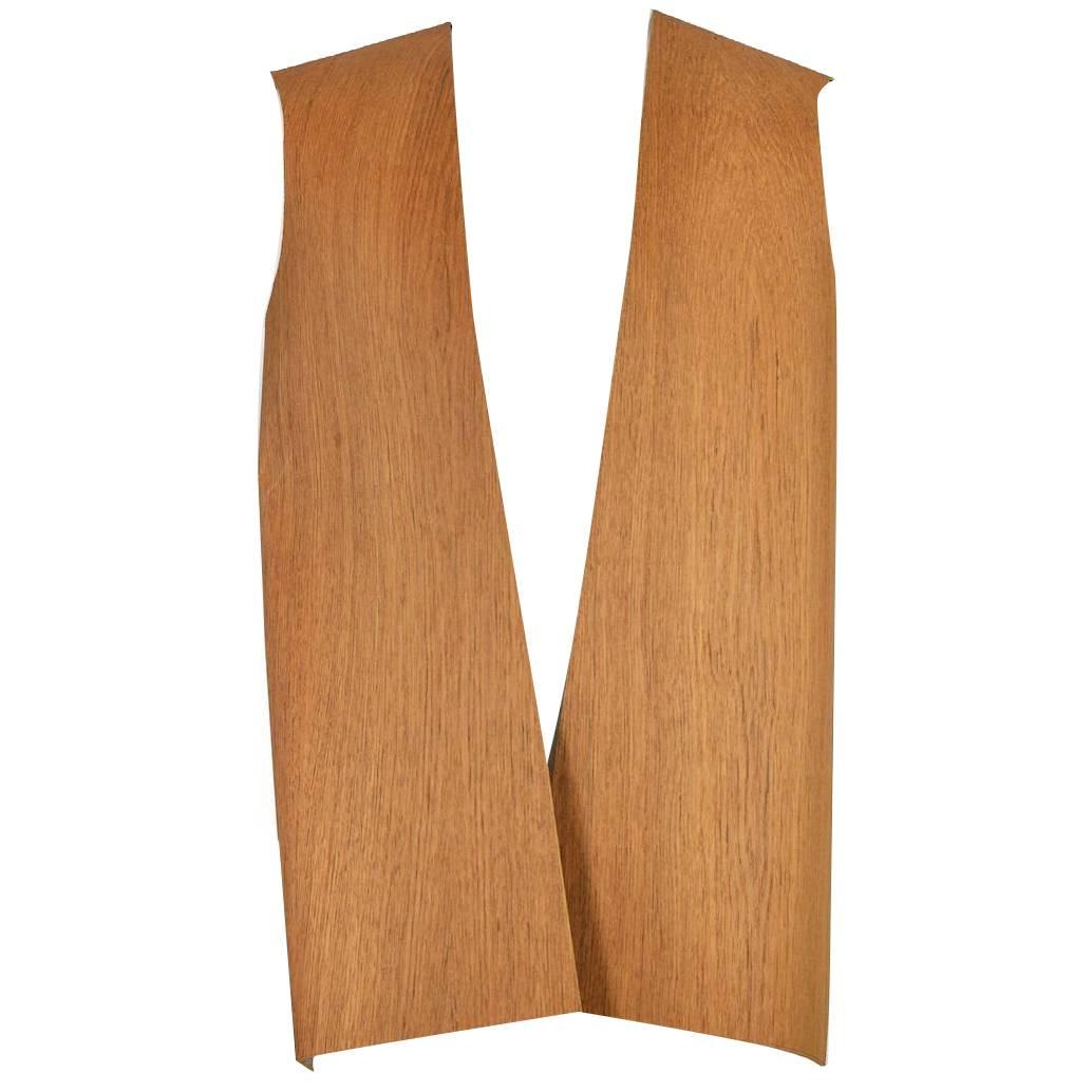 Vintage Maison Martin Margiela Artisanal Wood Vest. Two layers of wood lined with leather and held together by thread to form a vest. Runway piece from the Autumn / Winter 2011 Collection.
