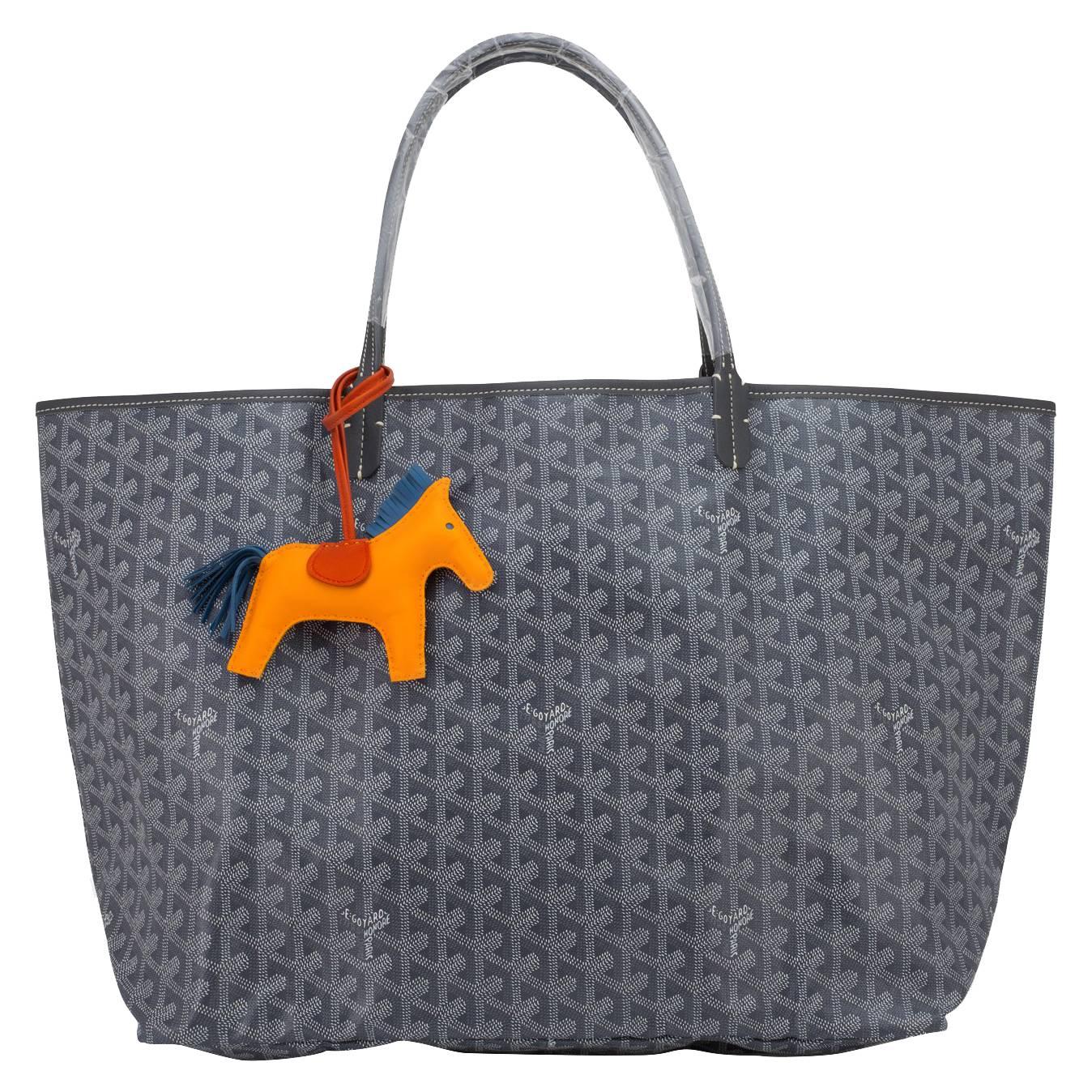 Goyard Saint Louis GM Grey Chevron Tote Bag Chic