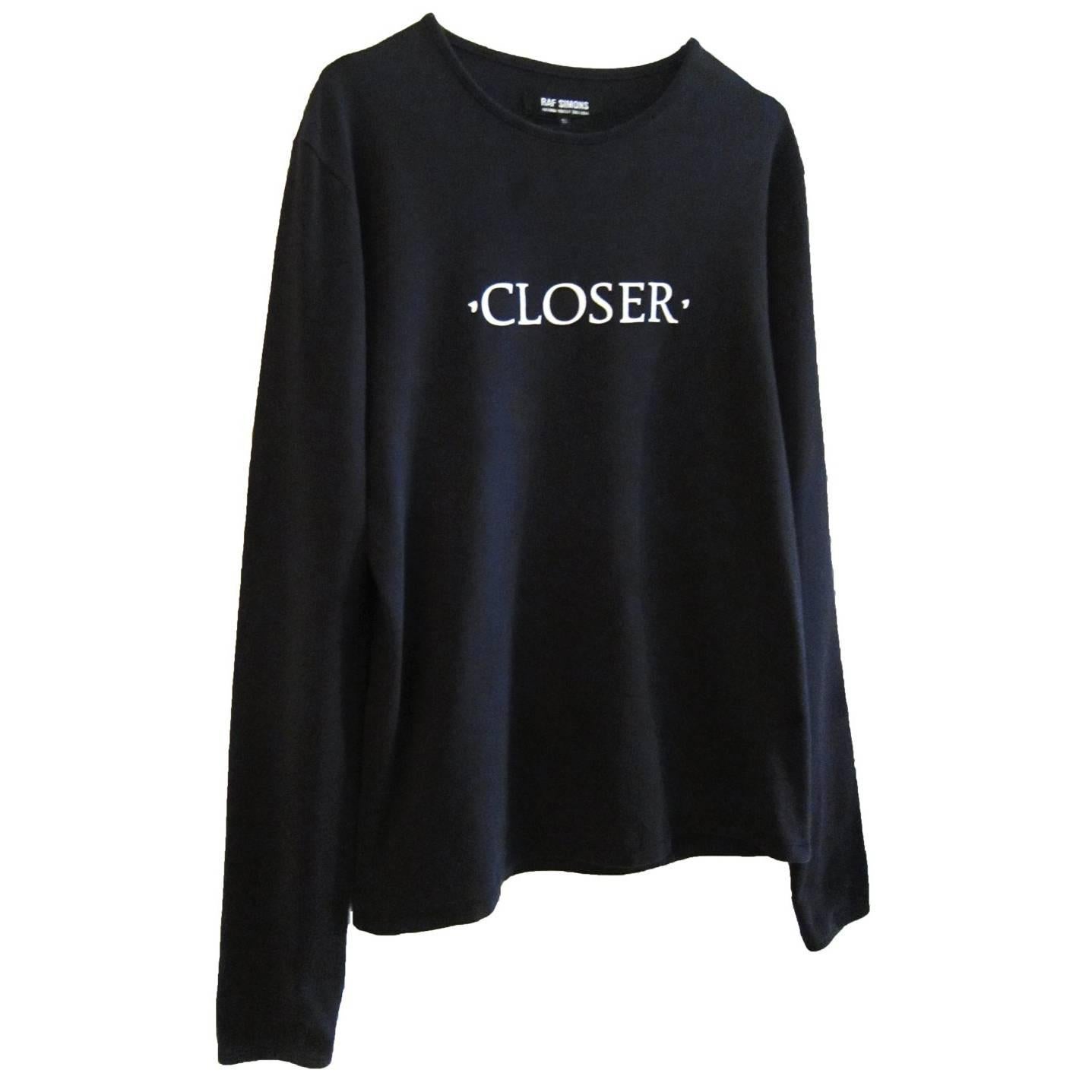 Raf Simons Black Closer T Shirt Peter Saville AW 2003-2004 