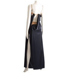 Margiela midnight blue draped evening dress, Spring-Summer 2012