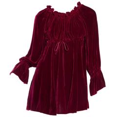 Vintage 1960s Rayon Velvet Mini Dress