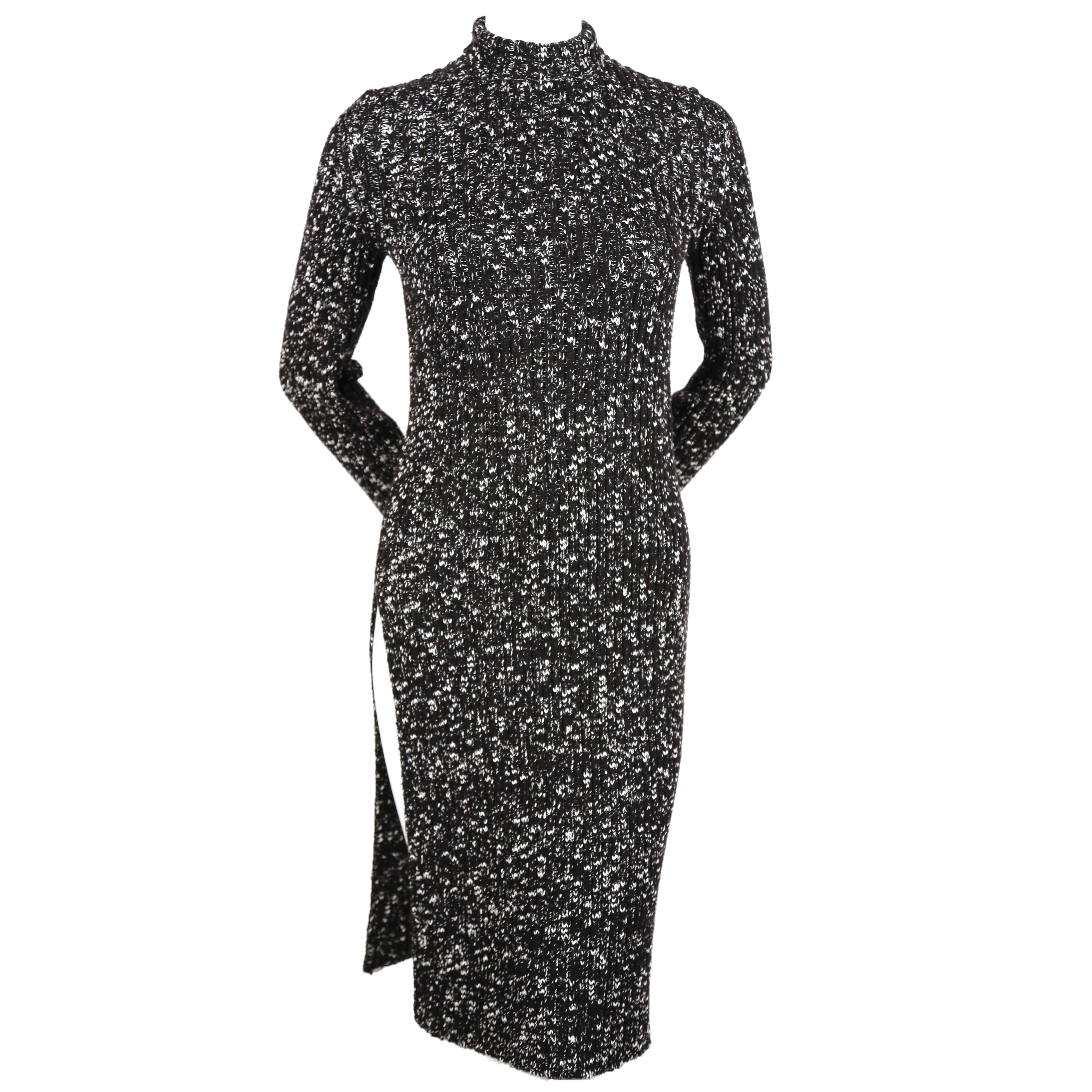 CELINE Phoebe Philo black & white tunic sweater dress - RUNWAY
