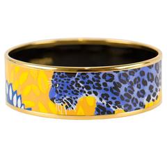 Hermes Bracelet  Enamel "Jungle of Eden"  Pollen et Azur Color GHW 2016