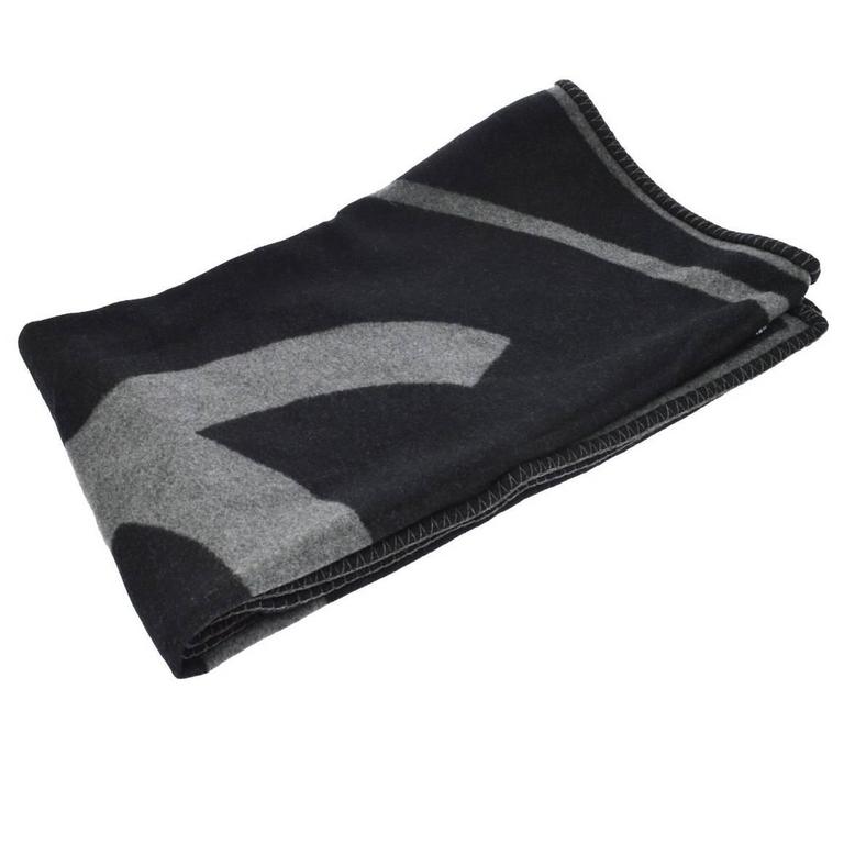 Chanel Black Gray Wool Decor Men's Women's Throw Blanket in Dust Bag ...