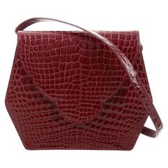 Valentino NEW NEVER WORN Burgundy Leather Evening Shoulder Flap Bag